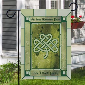Personalized Irish Celtic Knot Garden Flag