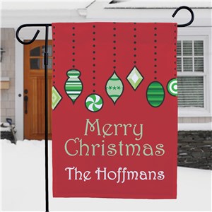 Personalized Holiday Ornaments Garden Flag