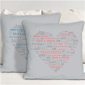 Personalized Heart Throw Pillow