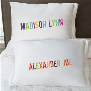 Colorful Name Pillowcase