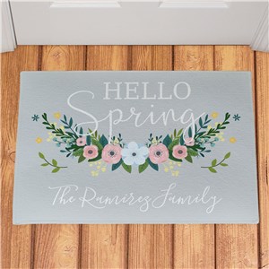 Personalized Hello Spring Doormat