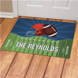 Personalized Football Helmet Doormat