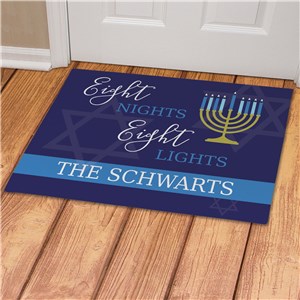 Personalized Eight Nights Eight Lights Doormat