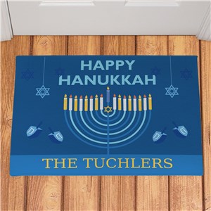 Personalized Happy Hanukkah Doormat