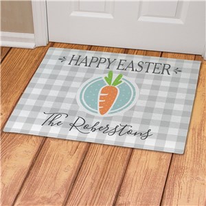 Personalized Happy Easter Carrot Doormat