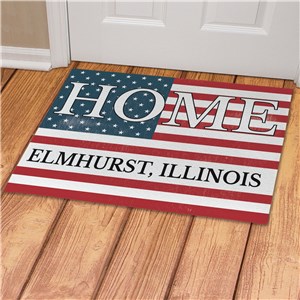 Personalized Patriotic Home Doormat