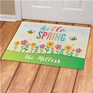 Personalized Hello Spring Doormat