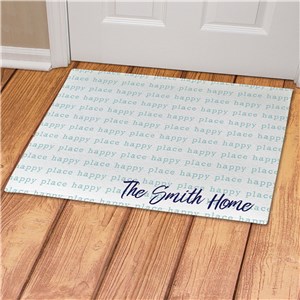 Personalized Happy Place Doormat