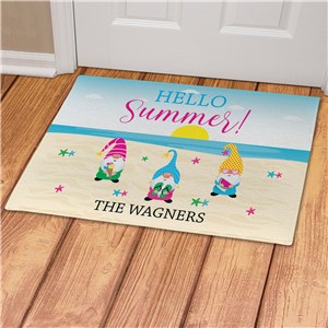 Personalized Hello Summer Gnomes Doormat