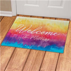 Personalized Tie Dye Colors Doormat