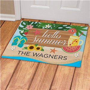 Personalized Hello Summer Doormat