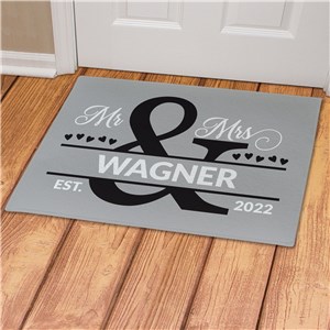 Personalized Mr and Mrs Ampersand Doormat