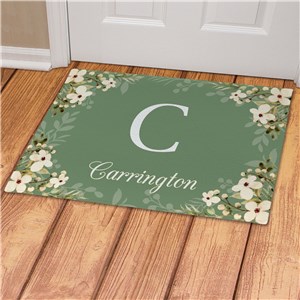 Personalized Pretty Flowers Doormat
