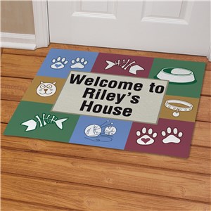 Kitty's House Personalized Pet Doormat