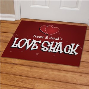 Love Shack Personalized Doormat