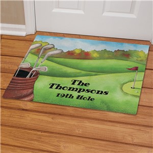 Personalized Golf Welcome Doormat