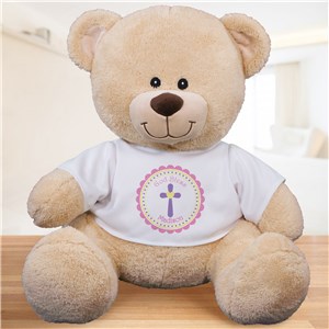 God Bless Personalized Teddy Bear - Pink Design