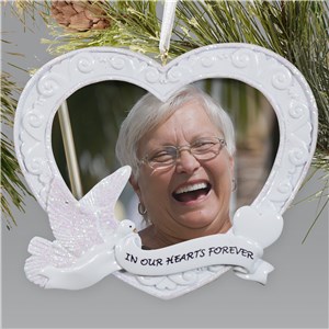Personalized Memorial Christmas Ornament Frame | Heart