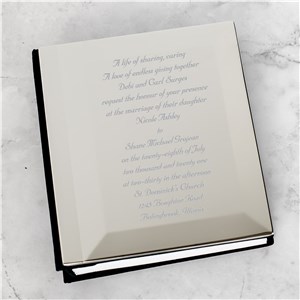 Wedding Invitation Personalized Silver Album