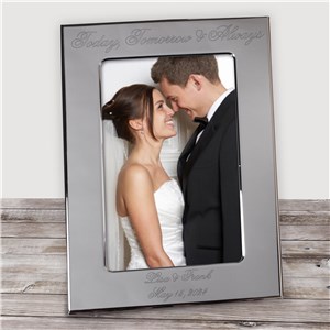 Engraved Today, Tomorrow & Always Wedding Silver Picture Frame