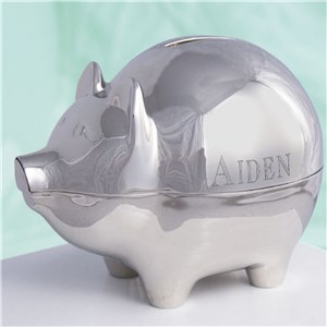 name Silver Piggy Bank