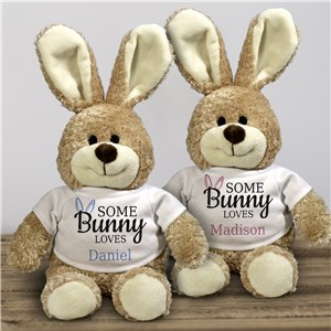 Somebunny Loves 12-Inch Personalized Stuffed Bunny