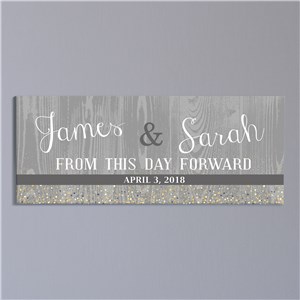 Personalized From This Day Forward Wall Canvas