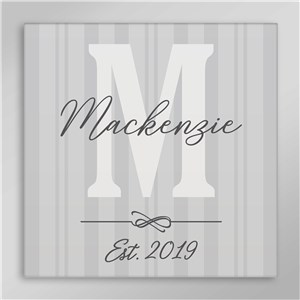 Personalized Family Initial Square Canvas