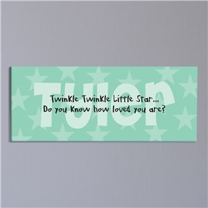Twinkle Twinkle... Personalized Baby Wall Canvas