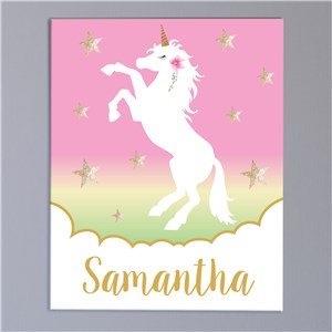 Personalized Unicorn Canvas