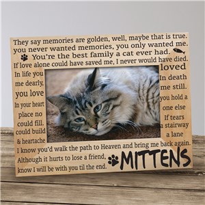 Personalized Cat Memorial Pet Frame