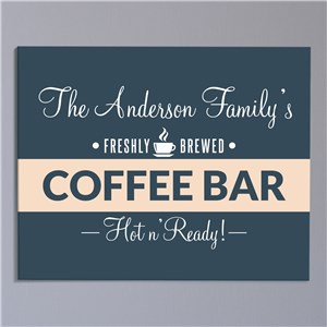Personalized Coffee Bar Canvas