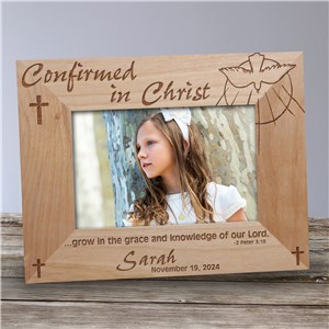 Engraved Confirmation Wood Picture Frame