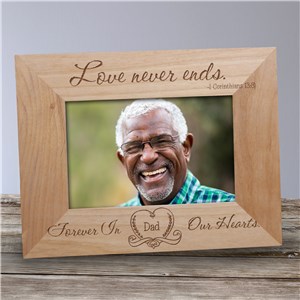 Love Never Ends Memorial Wood Picture Frame