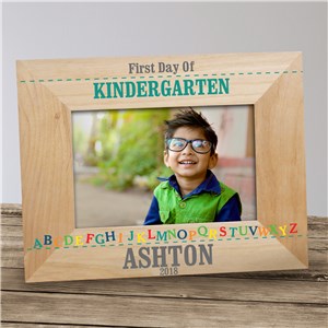 Personalized First Day of School Alphabet Wood Frame