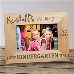 Personalized First Day of School Wood Frame