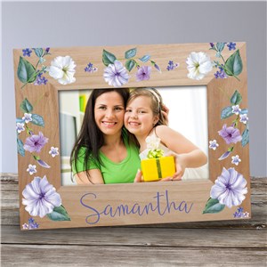 Personalized Petunias Wooden Frame