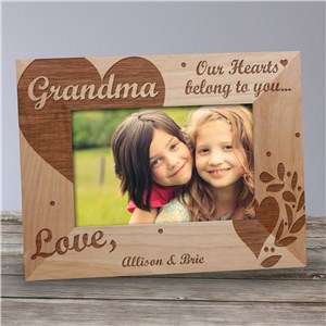 Our Hearts Belong To You Personalized Wood Picture Frame