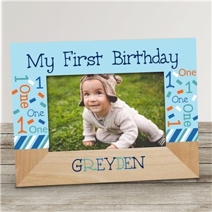 Personalized My First Birthday Static Word Art Picture Frame