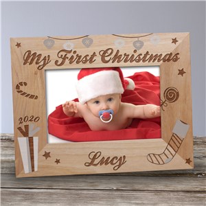 My First Christmas Engraved Picture Frame