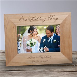 Personalized Wedding Day Wood Picture Frame