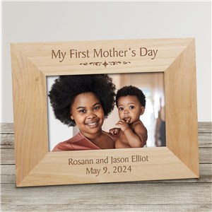Personalized My First Mother's Day Wood Frame | Customizable Picture Frames