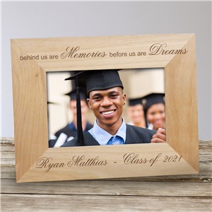 Personalized Memories and Dreams Graduation Wood Picture Frame