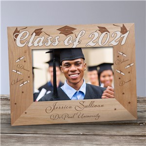 Engraved Graduation Wood Picture Frame