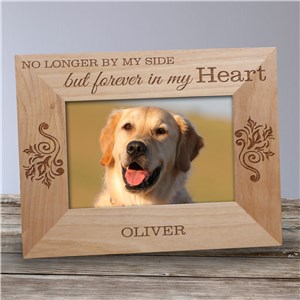 Personalized No Longer By My Side Pet Wooden Picture Frame