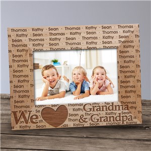 Personalized We Love Grandma & Grandpa Picture Frame