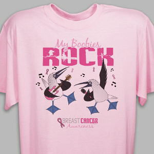 My Boobies Rock Breast Cancer Awareness T-Shirt