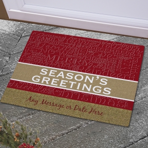 Personalized Christmas Words Doormat