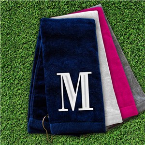 Embroidered initial Golf Towel