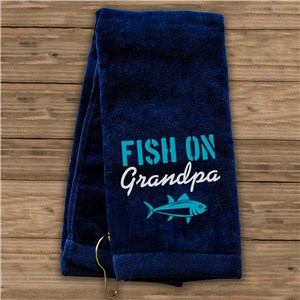 Personalized Fish on Grandpa Towel